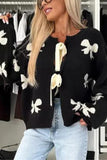 Floral Patterned Open-Front Cardigan