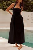 Halter Neck Casual Maxi Dress