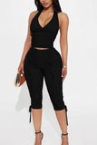 Halter Neck Ruched Short Set