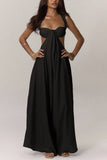 Cutout Jumpsuit with Flowing Skirt