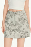 Vintage Washed High-Waist Mini Skirt