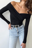 Off-Shoulder Wrap Bodysuit