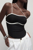 Stylish Asymmetrical Strap Tank Top