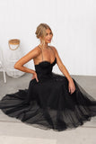 Spaghetti Strap Tulle Evening Dress