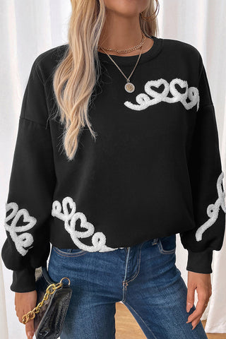 Heart Motif Pullover Top