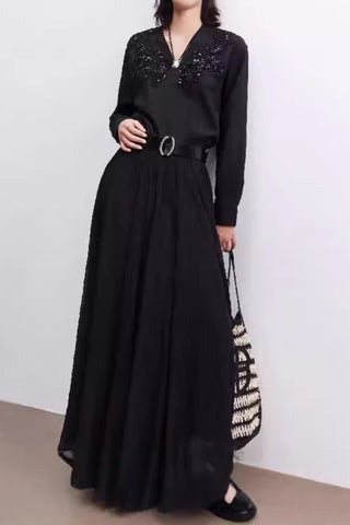 Floral V-Neck Long Sleeve Blouse