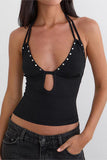 Halter Cutout Tank Top