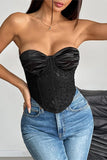 Strapless Lace-Detail Camisole
