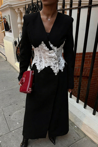 Elegant Lace-Detail Blazer