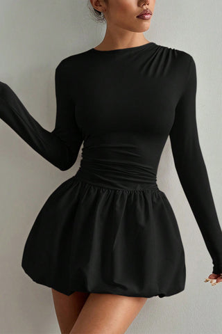 Long-Sleeve Skater Dress