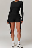 Long Sleeve Wrap Dress with Tie