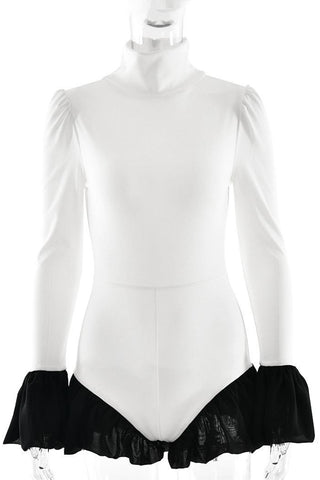 Elegant Ruffled Hem Romper