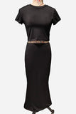 Ruched Two-Piece Skirt Set