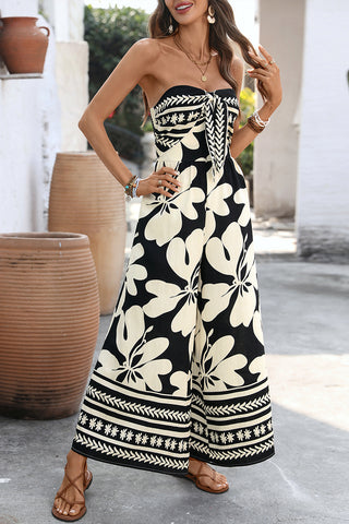 Strapless Floral Jumpsuit