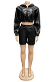 Chic Zippered Shorts Set