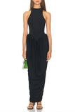 Elegant High-Neck Evening Gown