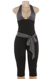 Halter Tie-Waist Jumpsuit