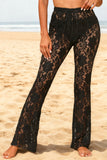 Lace Flare Casual Pants