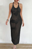 Halter Neck Crochet Cover-Up