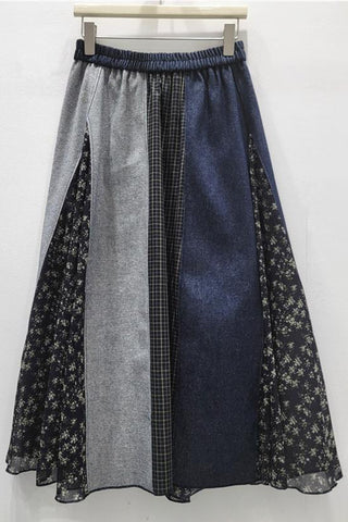 Patchwork Midi Skirt