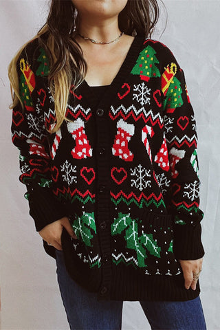 Festive Holiday Knit Cardigan
