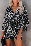 Floral V-Neck Tie-Waist Romper
