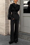 Tie-Waist Long Sleeve Pants Set