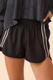 Striped Casual Shorts with Elastic Waist