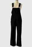 Cross-Back Denim Jumpsuit