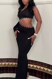 Cutout Maxi Evening Dress