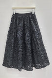 Textured Floral Skirt