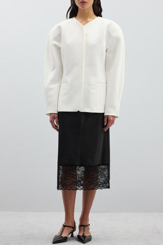 Elegant Lace Hem Skirt