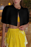 Elegant Buttoned Capelet