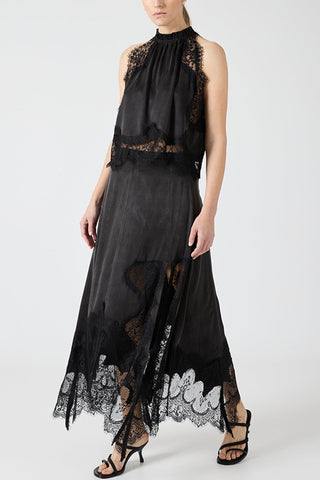 Lace Long Skirt Two-Piece Set