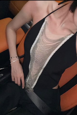 Draped Front Halter Tank