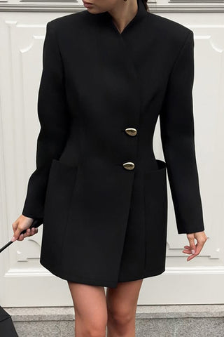 Chic Buttoned Casual Dress