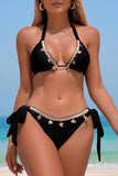 Chic Embellished Bikini Set