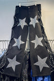 Star Embellished Straight Jeans