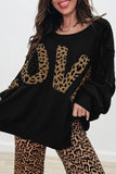 Leopard Print Graphic Pullover