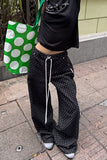 Polka Dot Straight Jeans