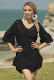Plunge Neck Beach Cover Dress