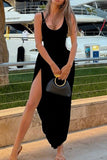 Sleeveless Gathered Waist Dress