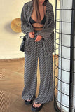 Elegant Patterned Pants Set