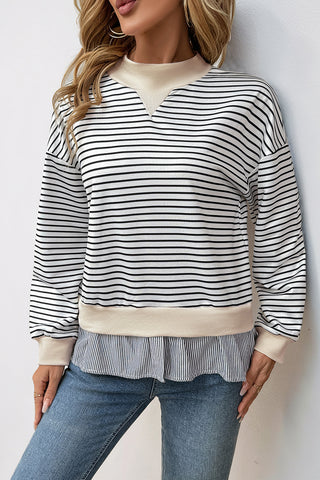 Striped Layered Sweatshirt