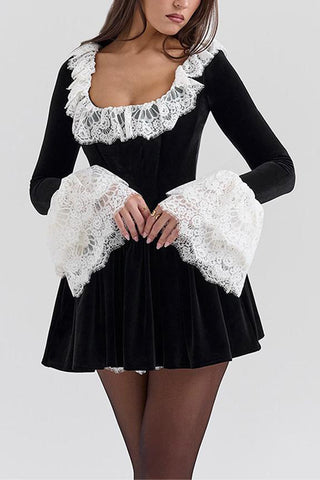 Lace-Trim Casual Dress