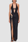 Halter Swimsuit and Sarong Set