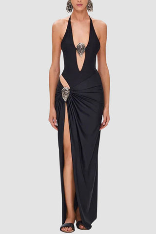 Halter Swimsuit and Sarong Set