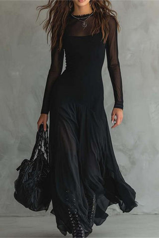 Sheer Elegance Casual Dress