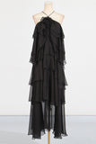 Layered Ruffle Halter Dress