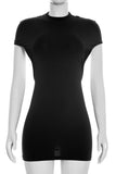 Sleek Short-Sleeve Casual Dress